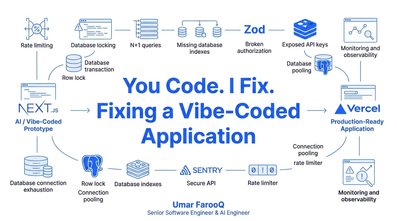 You Code. I Fix. Fixing a Vibe-Coded Application